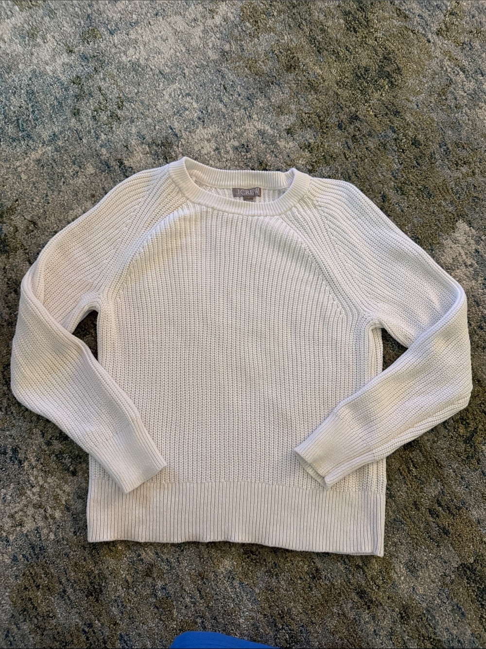 J. Crew Women's Bright White Crewneck Knit Sweater